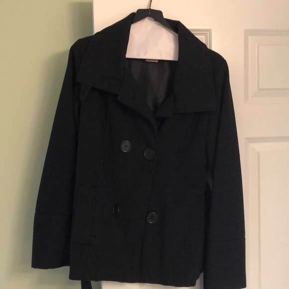 Black Pea Coat - Picture 1 of 3